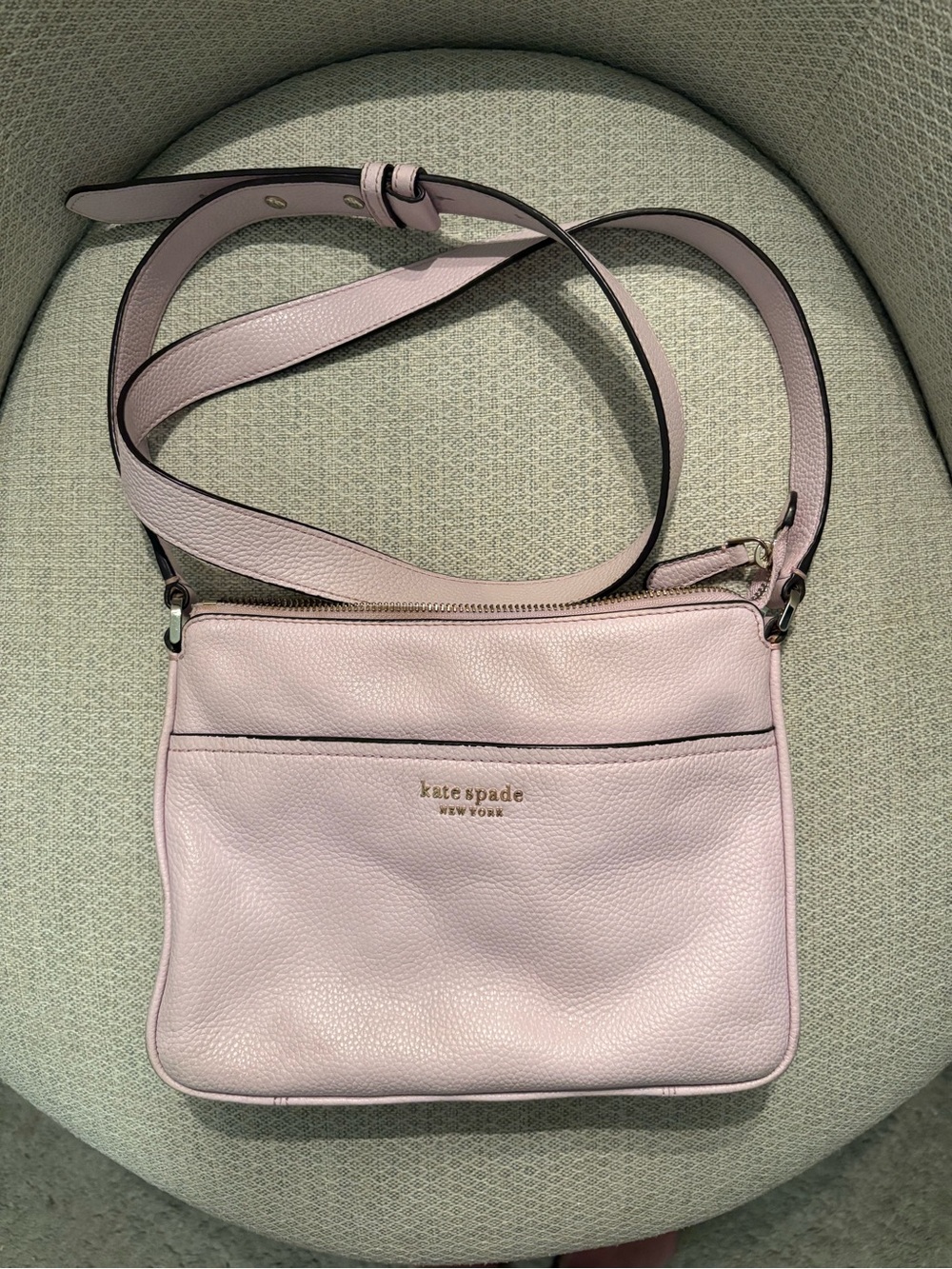 kate spade Pale Pink Pebbled Leather Crossbody Bag - Picture 13 of 13